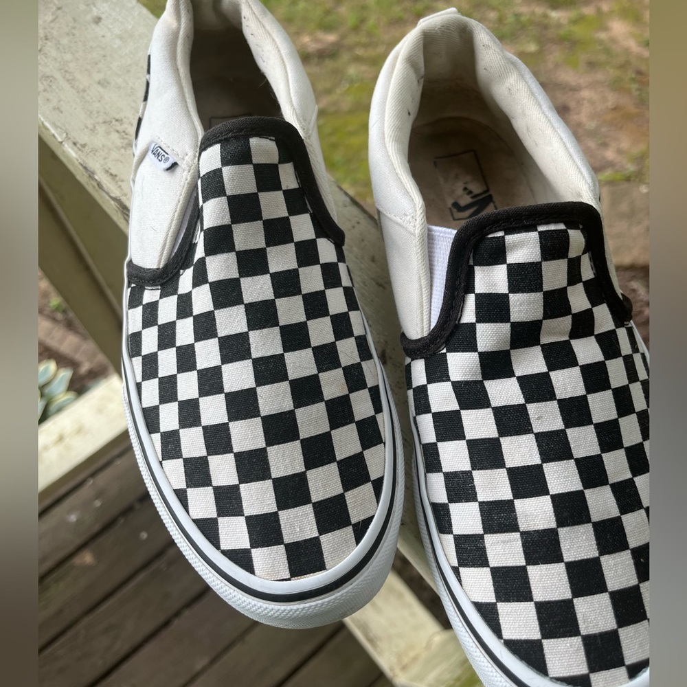Van's Classic Checkered Canvas Shoes 6Y 8W